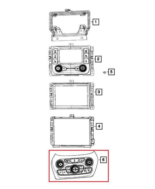2019-2021 Jeep Cherokee Latitude Dash Faceplate Radio AC Heater Panel 68285938AD - Alshned Auto Parts