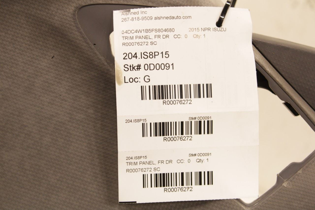 2012-2020 ISUZU NPR HD Front Right Passenger Side Door Trim Panel 8974053046 OEM - Alshned Auto Parts