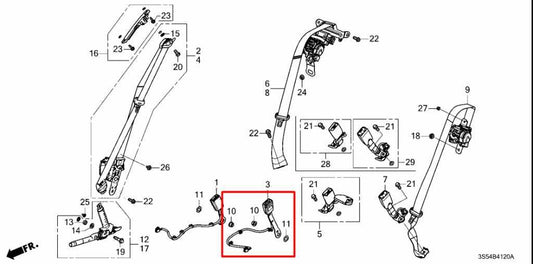 2023-2026 Acura Integra A-Spec 1.5L FWD Front Driver Left Side Seat Belt Buckle - Alshned Auto Parts