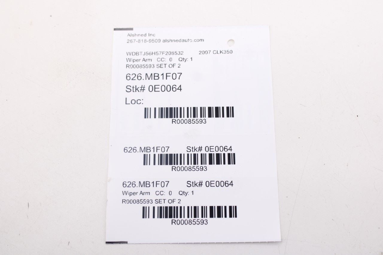 2006-2009 Mercedes-Benz CLK 350 Front Left and Right Side Windshield Wiper Arm9