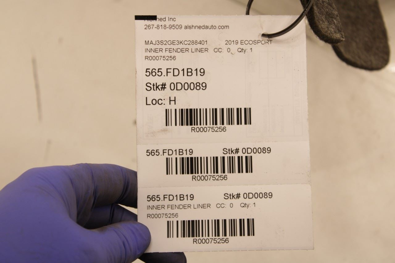 18-22 Ford Ecosport SE Rear Right Passenger Side Wheelhouse Liner Splash Shield - Alshned Auto Parts