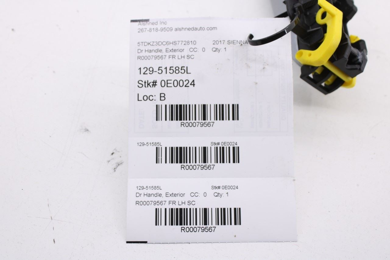2011-2019 Toyota Sienna LE 3.5L FWD Front Driver Left Side Door Exterior Handle - Alshned Auto Parts