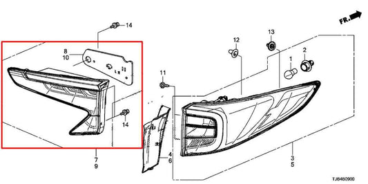 2019-2025 Acura RDX SH-AWD Rear Left Driver Side Tail Light Lamp 34155-TJB-A01 - Alshned Auto Parts