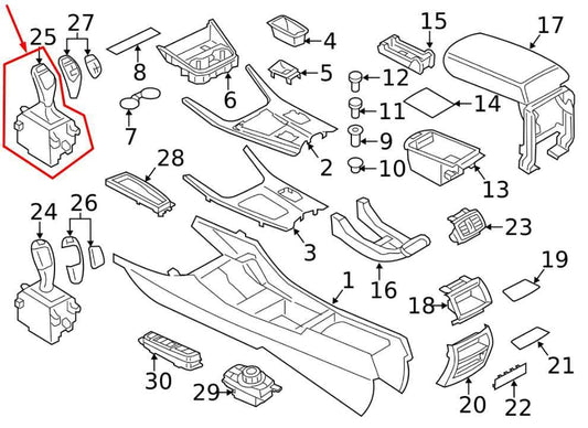2011 BMW X3 xDrive35i 3.0L Auto Transmission Gear Shift Selector w/ Knob *ReaD* - Alshned Auto Parts