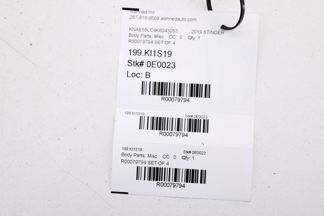 18-23 KIA Stinger GT2 AWD Front and RR Right and Left Door Sill Scuff Plate Set - Alshned Auto Parts