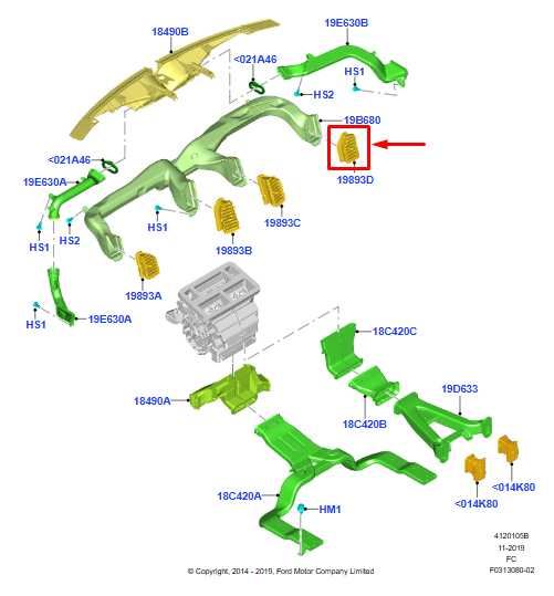 15-20 Ford F150 SuperCab Lariat Front Right Dash Outer Air Vent Grille w/ Trim - Alshned Auto Parts