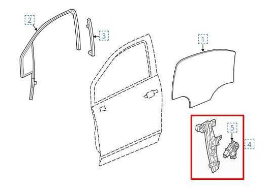 2013-2022 Buick Encore Front RH Side Door Window Regulator w/ Motor 95389087 OEM - Alshned Auto Parts