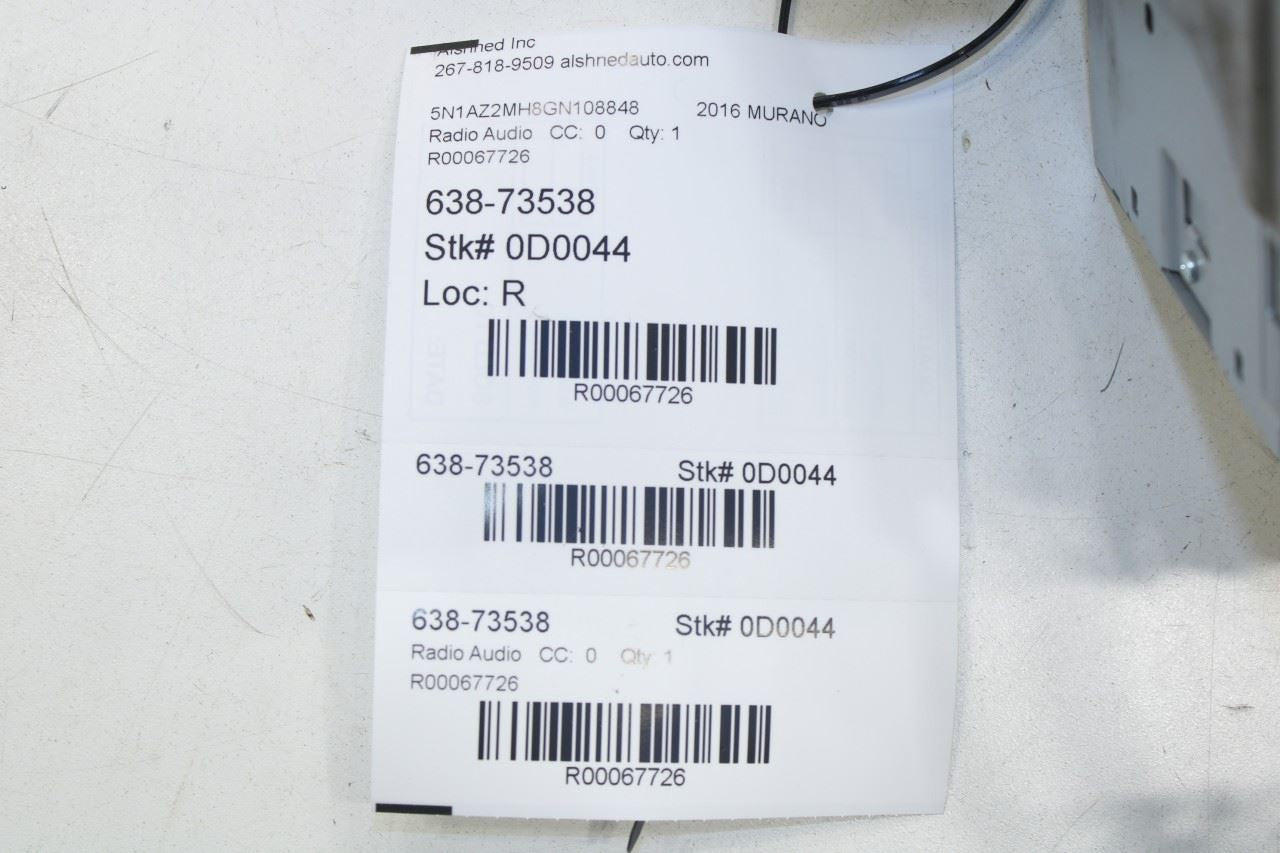 2015-2020 Nissan Murano Platinum Navi Audio Radio CD Player Receiver w/ Display - Alshned Auto Parts