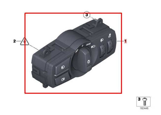 10-15 BMW 750i xDrive Dash Driver Left Headlight Lamp Control Switch 61319204068 - Alshned Auto Parts