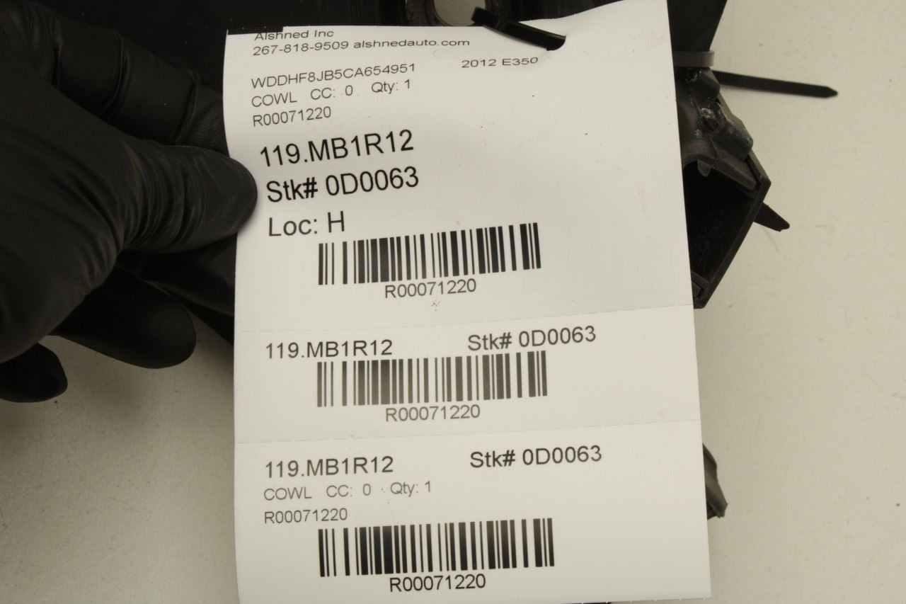 10-16 Mercedes-Benz E350 Sport 4MATIC FR Windshield Cowl Vent Grille Cover Panel - Alshned Auto Parts