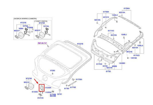2011-2017 Hyundai Veloster Base Rear Trunk Lid Latch Lock Actuator 81230-2V000 - Alshned Auto Parts