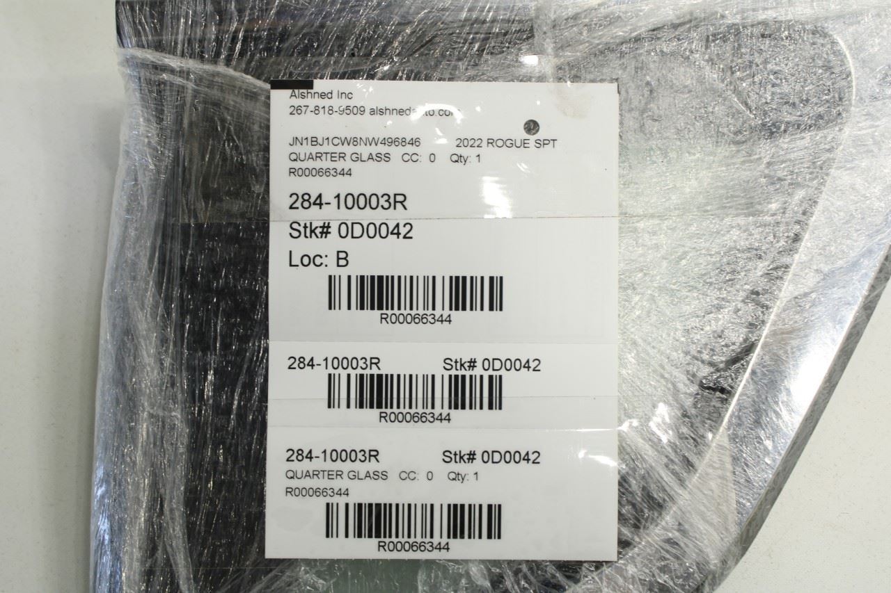 17-22 Nissan Rogue Sport SL AWD Rear Right Side Quarter Window Glass 83312-6MA0A - Alshned Auto Parts
