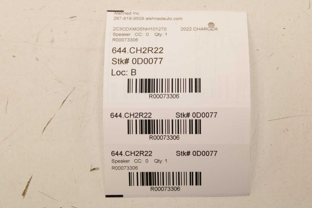 2006-2023 Dodge Charger GT AWD FR Left Driver and Right Side Door Audio Speakers - Alshned Auto Parts