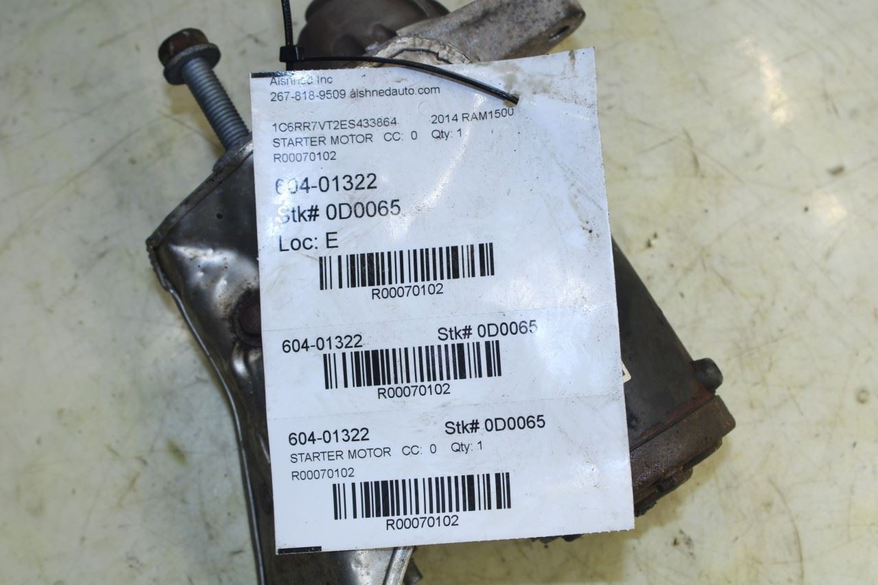 2011-2018 RAM 1500 Crew Cab Laramie 5.7L Engine Starter Motor 56044736AC OEM - Alshned Auto Parts