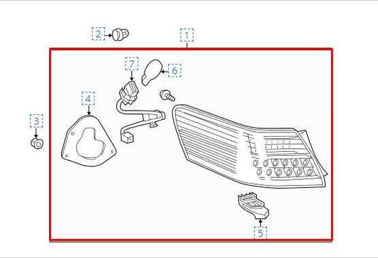 2009-11 Toyota Camry LE Rear Left Driver Side Outer Tail Light Lamp 81560-06340 - Alshned Auto Parts