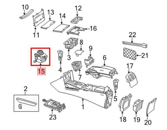 2010-2012 Mercedes-Benz E350 Sport 4Matic Center Console Controller Multi Switch - Alshned Auto Parts