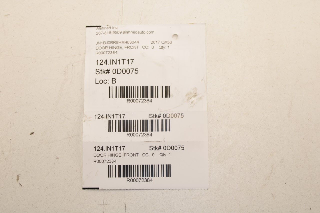 2014-2017 Infiniti QX50 Front Right Door Hinge Upper and Lower Pair 80400-JK00A - Alshned Auto Parts