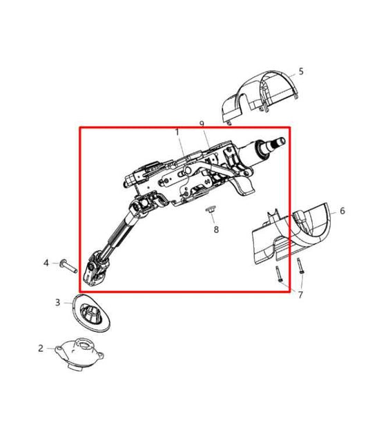 2014-2018 Jeep Cherokee Limited 3.2L 4WD Steering Column Assembly 05156071AH OEM - Alshned Auto Parts