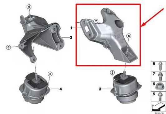 2014-2018 BMW X5 xDrive35i 3.0L AWD Front Left Engine Mount Bracket 22116852855 - Alshned Auto Parts