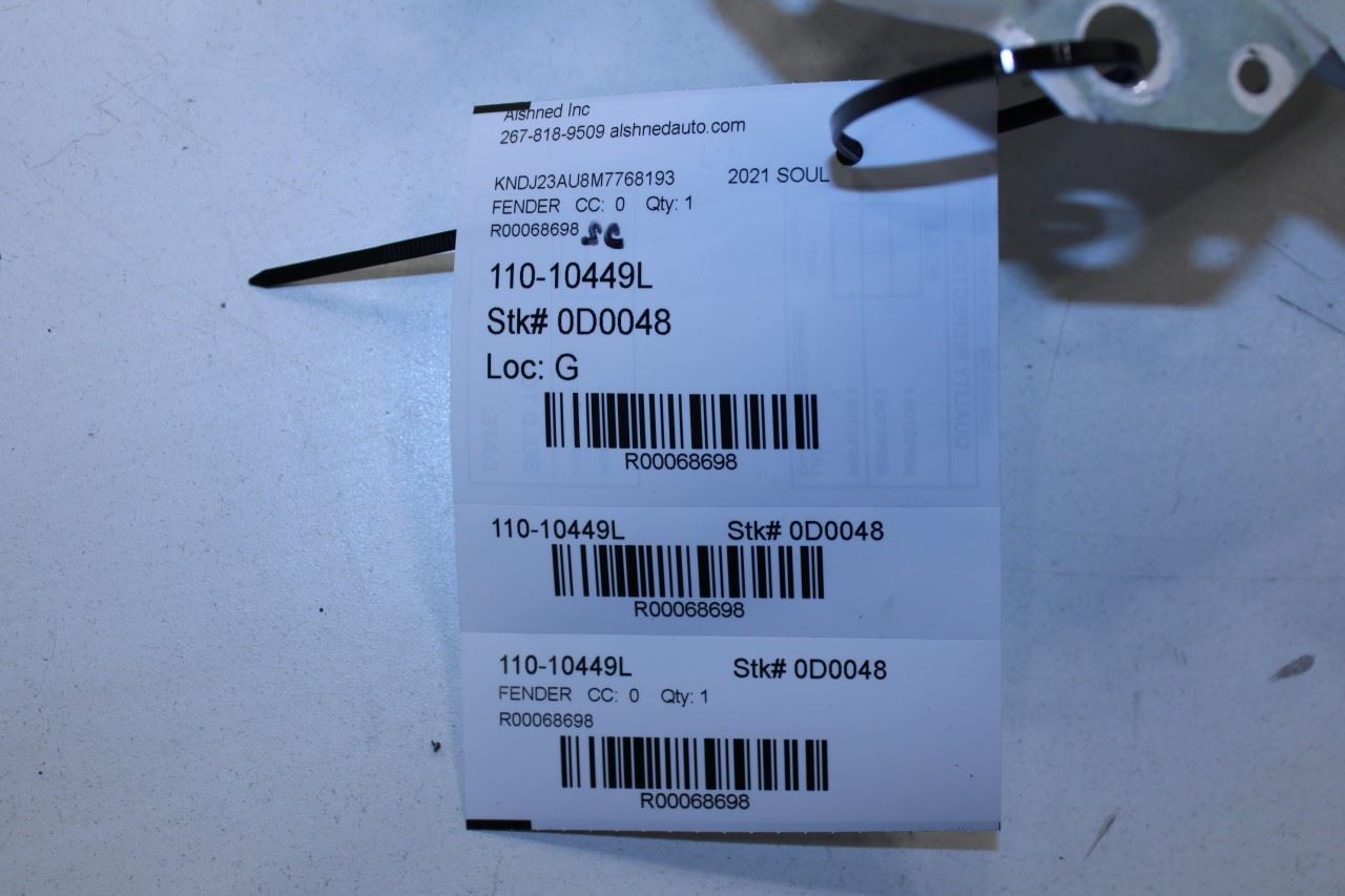 2020-2025 Kia Soul LX Front Left Driver Side Fender Panel 66311-K0000 OEM - Alshned Auto Parts