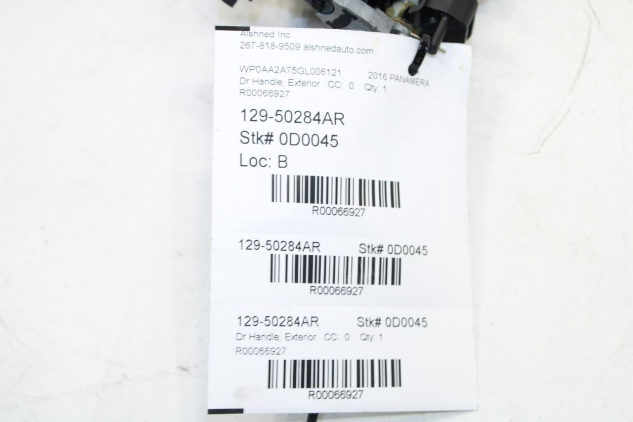 10-16 Porsche Panamera 4 3.6L AWD Rear Passenger Right Side Door Exterior Handle - Alshned Auto Parts