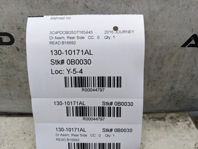 2011-2020 Dodge Journey Rear Left Driver Door Shell Panel 68067473AC OEM *ReaD* - Alshned Auto Parts
