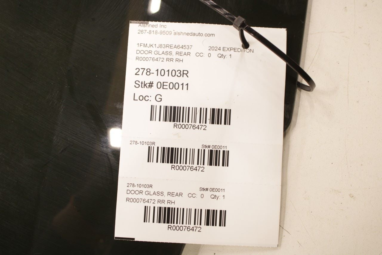 2018-2024 Ford Expedition MAX XLT Rear Right Door Window Glass JL1Z-7825712-A - Alshned Auto Parts