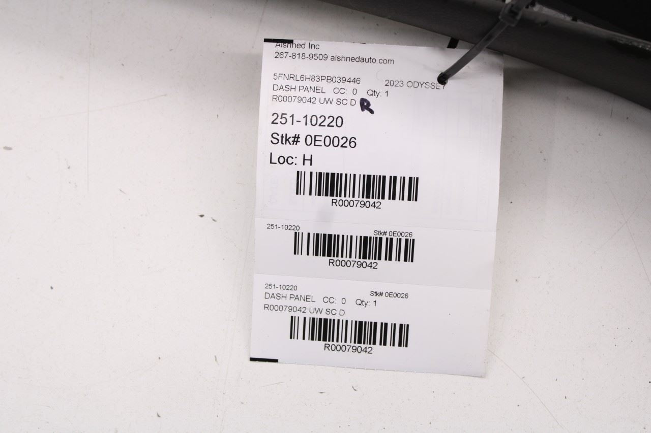 2021-26 Honda Odyssey Touring Dash Panel Trim Pad Soft H07725AC10-NH900LA *ReaD* - Alshned Auto Parts