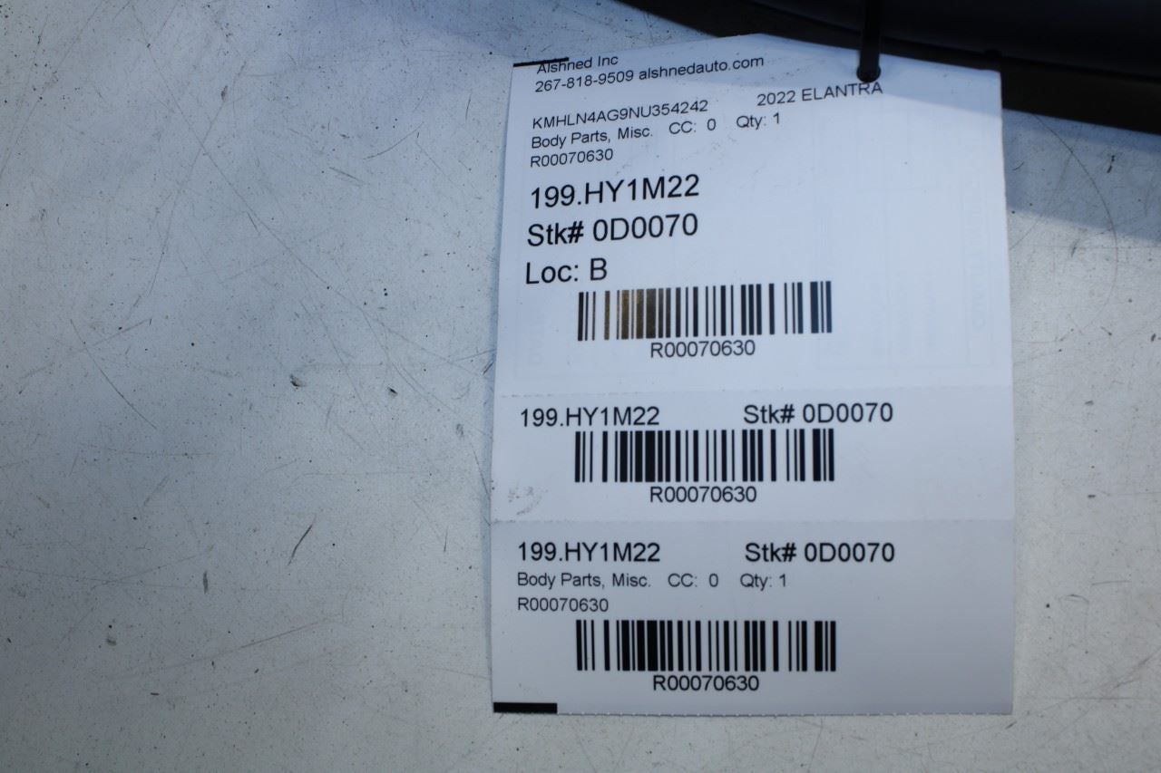 2021-2023 Hyundai Elantra Rear Right Door Weatherstrip On Body Korea 83120-AA000 - Alshned Auto Parts