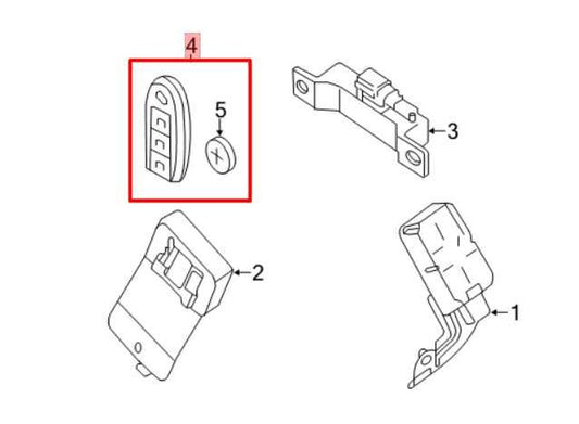 2018-2020 Nissan Pathfinder SV Smart Key Keyless Remote Entry Fob Transmitter - Alshned Auto Parts