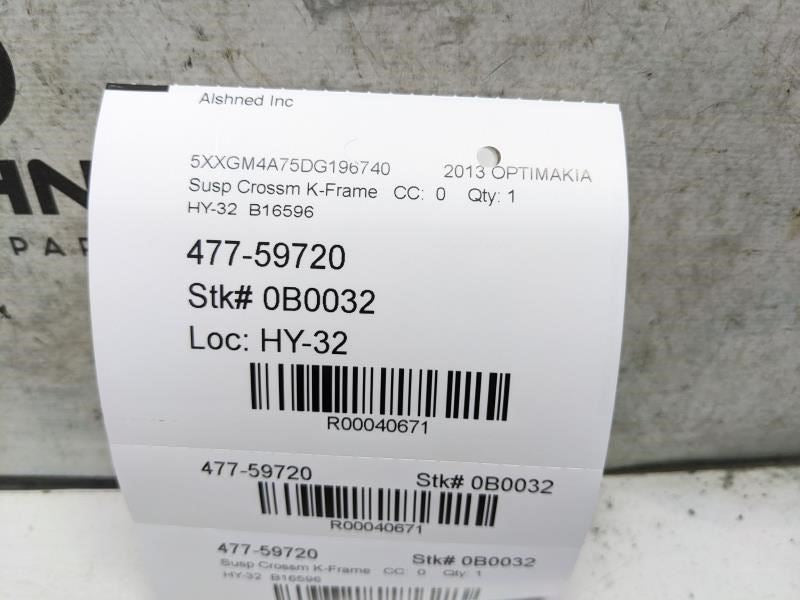 2011-2015 Kia Optima LX FWD Front Suspension Crossmember Subframe 62400-4C000 - Alshned Auto Parts