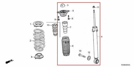 2022-2024 Honda Civic Sport 2L FWD Rear Left Driver Side Shock Strut Absorber - Alshned Auto Parts