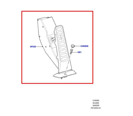 07-12 Land Rover Range Rover Gas Throttle Accelerator Pedal Sensor SAB500100WQD - Alshned Auto Parts