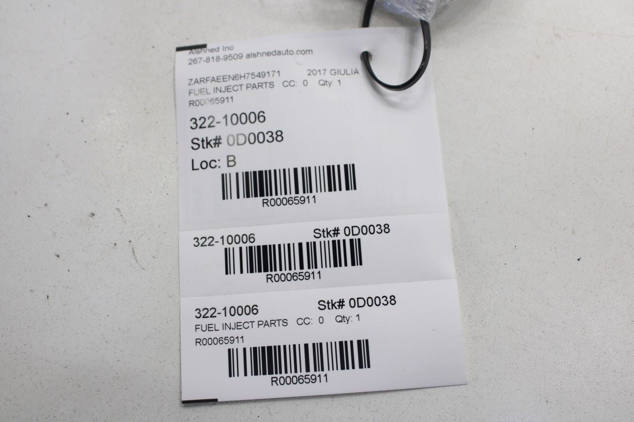2017-2020 Alfa Romeo Giulia Ti 2.0L AWD Fuel Rail with Injectors 04893628AC OEM - Alshned Auto Parts