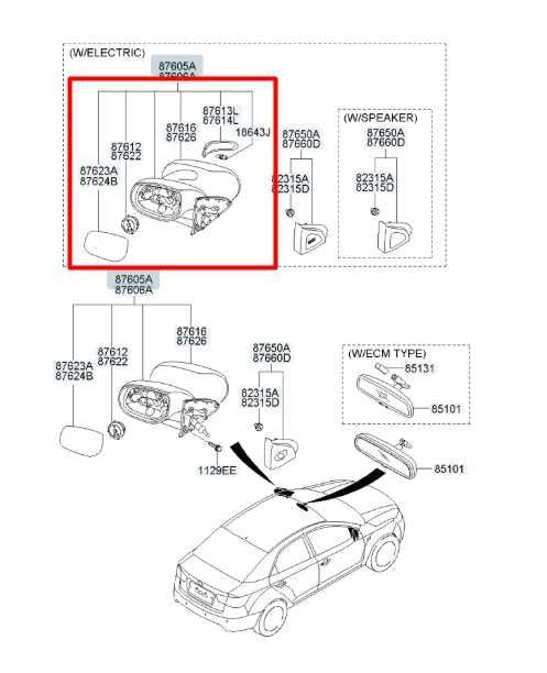 2009-2013 Kia Forte SX 2.4L Driver Left Side Rear View Mirror 876101M005 OEM - Alshned Auto Parts