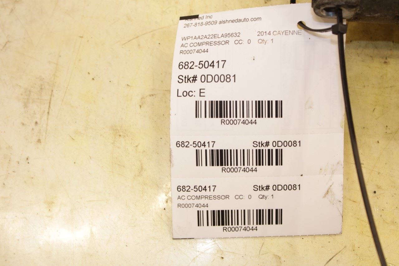 2008-2018 Porsche Cayenne Platinum 3.6L AC Air Conditioner Compressor 7P0820803M - Alshned Auto Parts