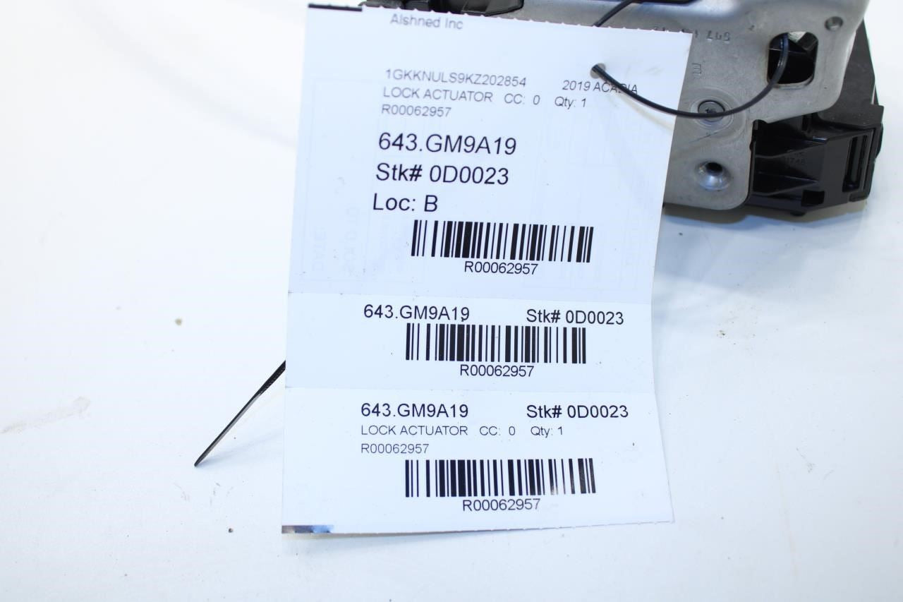 2017-2023 GMC Acadia SLT-1 Rear Right Door Lock Latch Actuator 13546574 OEM - Alshned Auto Parts