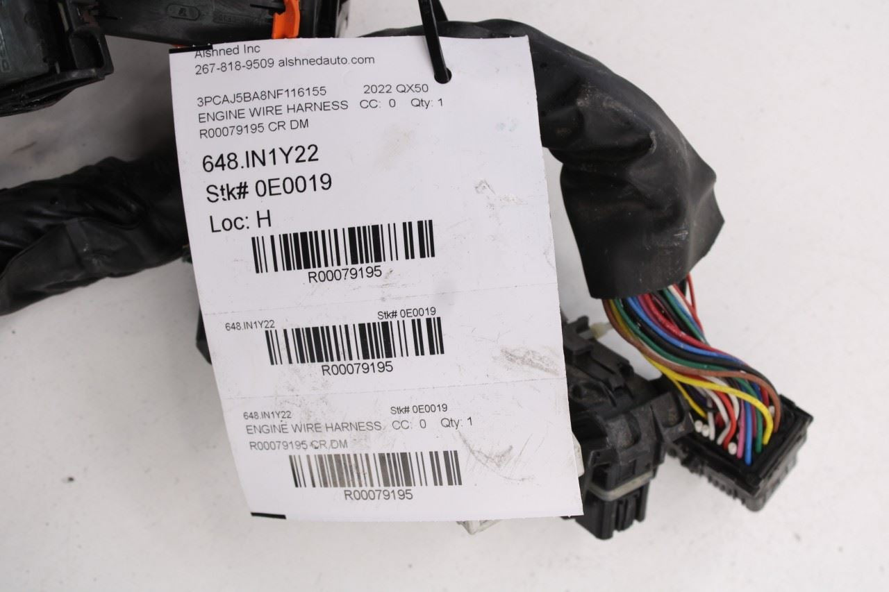 2019-22 Infiniti QX50 LUXE 2.0L FWD Engine Wiring Harness 24011-5VG3A OEM *ReaD* - Alshned Auto Parts
