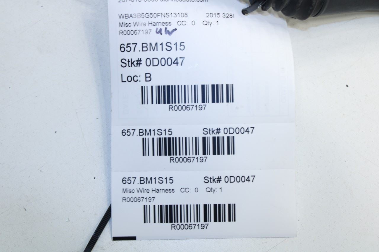 2013-2015 BMW 328i xDrive SULEV Front Left Side Door Wire Harness 9313622 OEM - Alshned Auto Parts