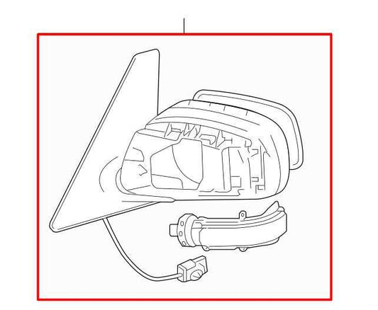 2008-2015 Scion XB 2.4L Passenger Right Side Rear View Mirror 87910-12D50 OEM - Alshned Auto Parts
