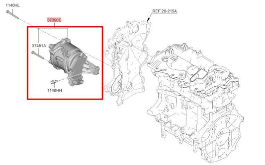 2023-2025 Kia Sportage Hybrid EX 1.6L Alternator HSG Generator Assy 37390-2M900 - Alshned Auto Parts