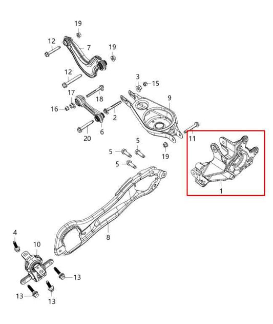 2017-2024 Chrysler Pacifica Limited Rear Left Driver Side Spindle Knuckle Hub - Alshned Auto Parts