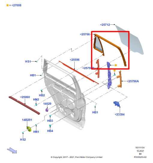18-20 Ford Expedition Rear LH Door Vent Window Glass Run Channel JL1B-7821596-A - Alshned Auto Parts