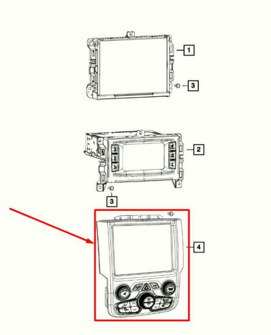 13-18 Ram 1500 Crew Cab Laramie HVAC Climate Radio Faceplate Control 1UJ97DX9AF - Alshned Auto Parts
