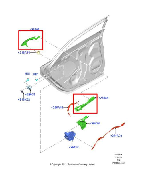 2017-20 Lincoln MKZ Reserve 2.0L AWD Rear Driver Left Side Door Exterior Handle - Alshned Auto Parts