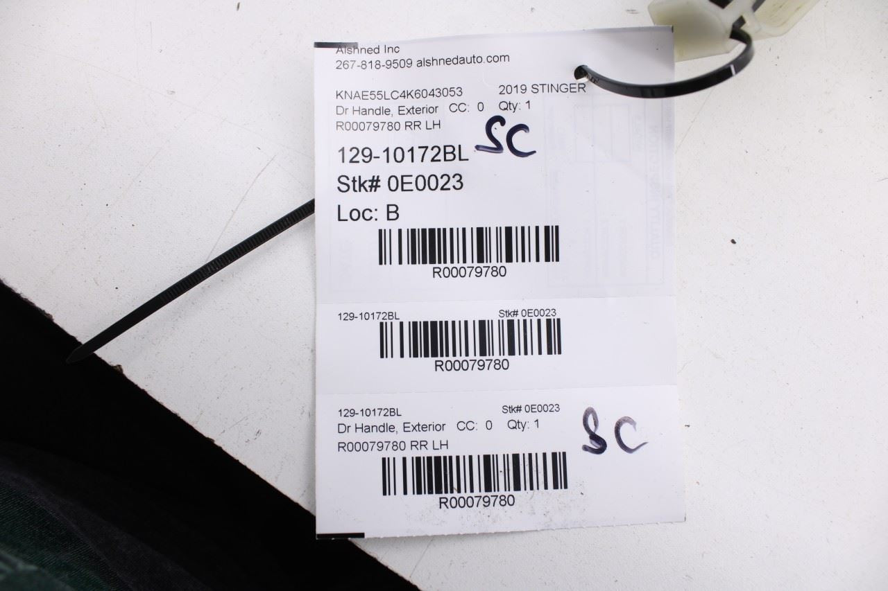 18-23 Kia Stinger GT2 Rear Driver Left Side Door Exterior Handle 83651-J5010 OEM - Alshned Auto Parts