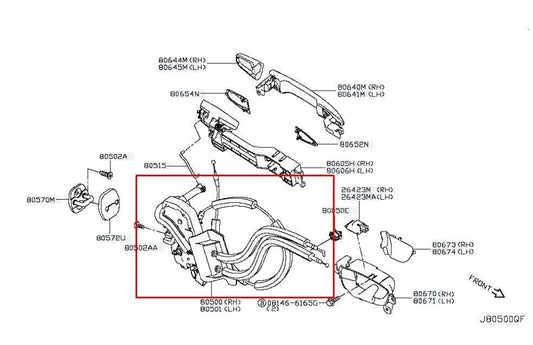14-20 Infiniti Q50 Luxe RWD Front Left Side Door Lock Latch Actuator 80501-4HB0A - Alshned Auto Parts