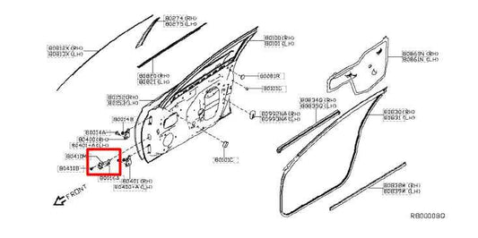 2019-2024 Nissan Altima Front Left Side Door Check Link Stopper 80430-6CA0A OEM - Alshned Auto Parts