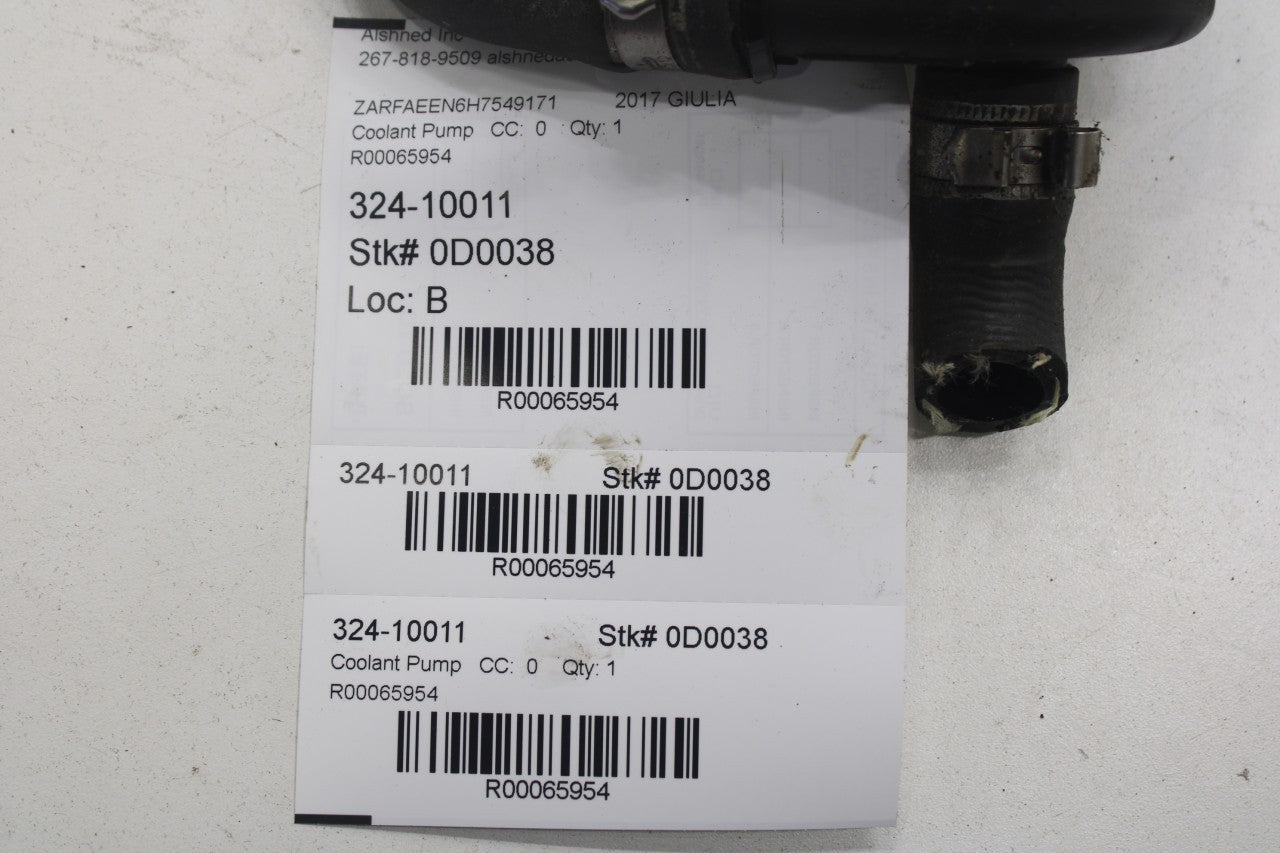 2017-23 Alfa Romeo Giulia Ti 2.0L Engine Coolant Auxiliary Water Pump 505528600 - Alshned Auto Parts