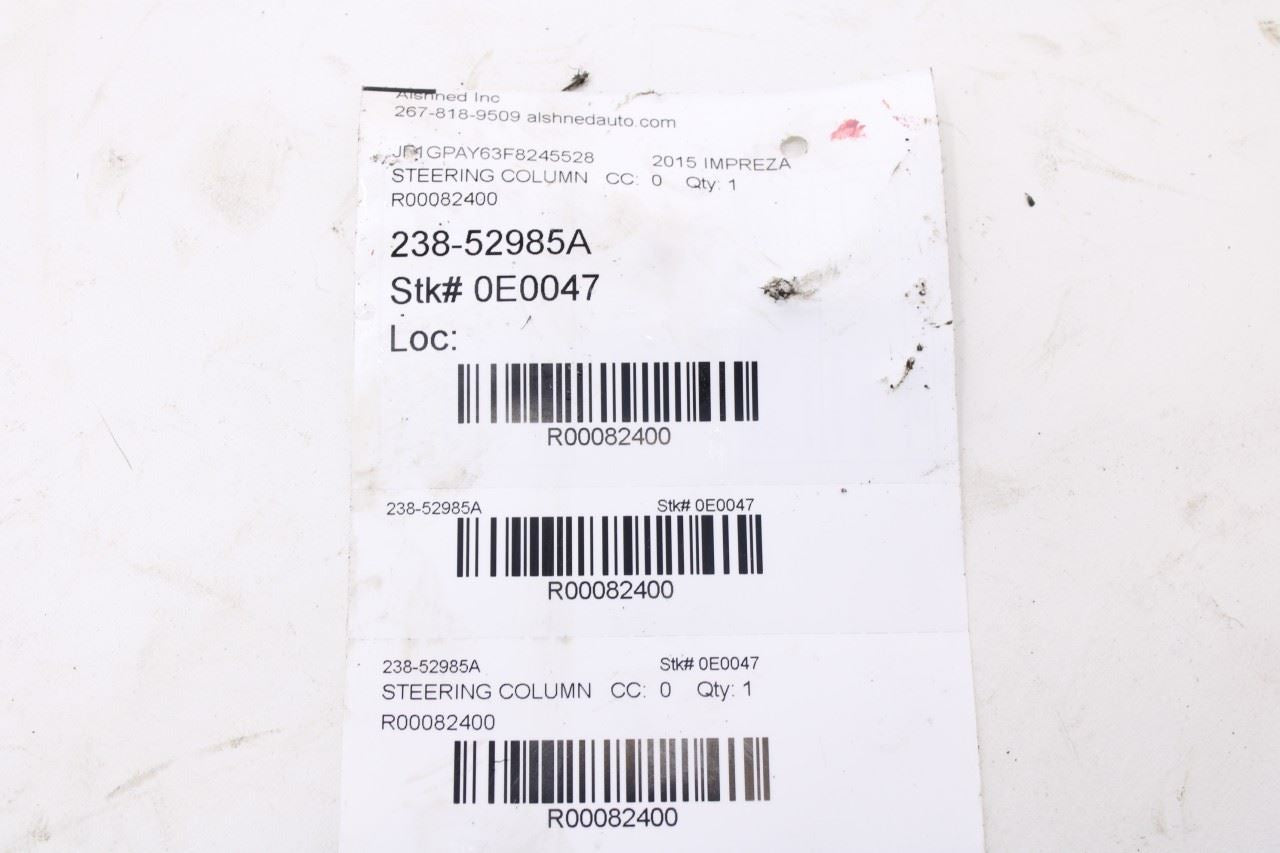 14-16 Subaru Impreza Sport Premium 2.0L AWD Steering Column Assembly 34500SG02015